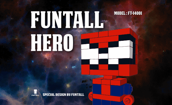 方頭英雄之宇宙旅程形象海報 方頭積木 POST of FUNTALL Hero and galaxy travel