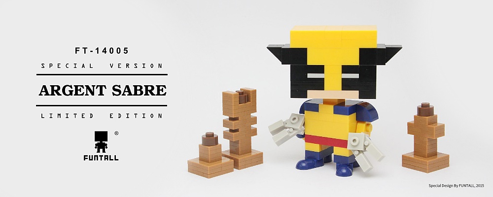 方頭人 積木公仔 Funtall Argent Sabre 銀色之刃 Funtall cube