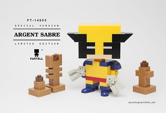 方頭 方頭公仔 Funtall Argent Sabre FT-14005 銀色之刃 方頭 積木 公仔 Funtall cube