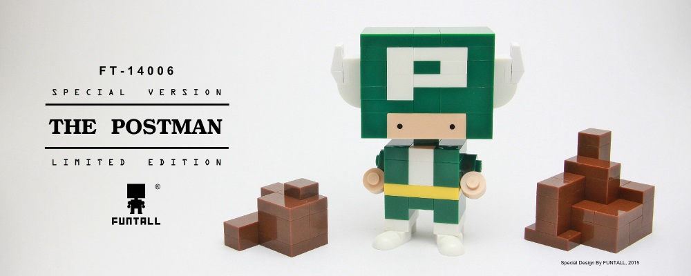 方頭人 Funtall Postman 方頭積木 方頭公仔 宇宙郵差 Funtall Cube 積木 玩具 公仔