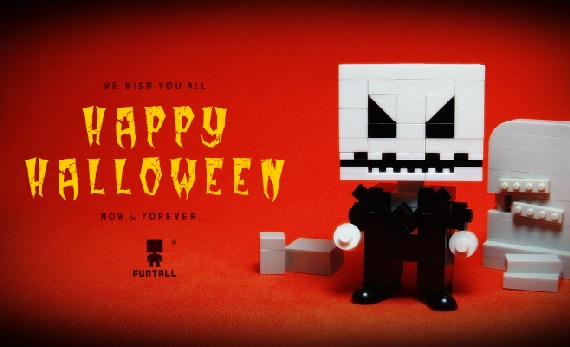 Funtall Jack Halloween Post 方頭積木 方頭公仔 傑克 萬聖節快樂 Funtall Cube 積木 玩具 公仔