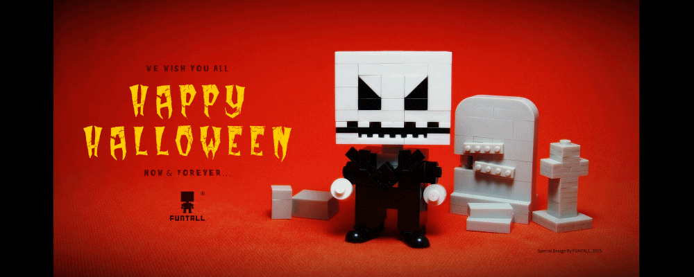 Funtall Jack Halloween Post 方頭積木 方頭公仔 傑克 萬聖節快樂