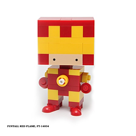 Funtall Red Flame 紅色烈焰 (FT-14004) 方頭 積木 公仔 Funtall cube