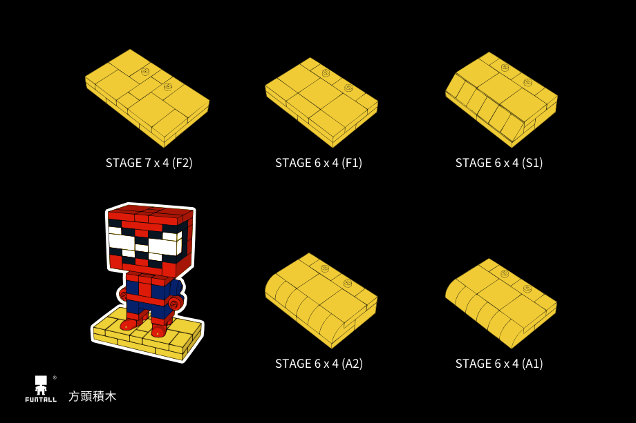 方頭人 積木公仔 專用底座 funtal amis stage