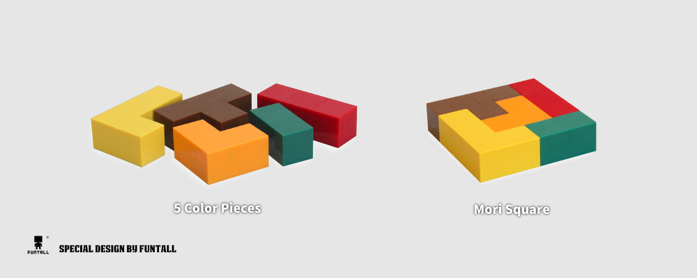 魔力正方形(Mori Square)透過拼圖塊的翻轉移動，拼出3x3以及4x4正方形